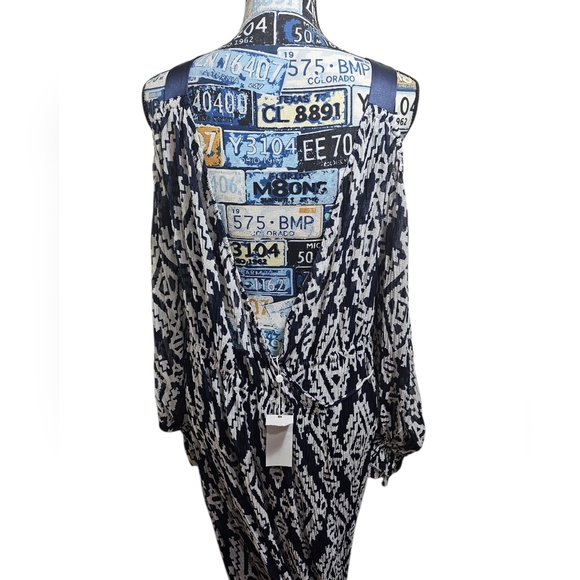 NWT Tory Burch Katherine Dress Medium Cold Shoulder Maxi - Picture 3 of 10